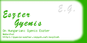 eszter gyenis business card